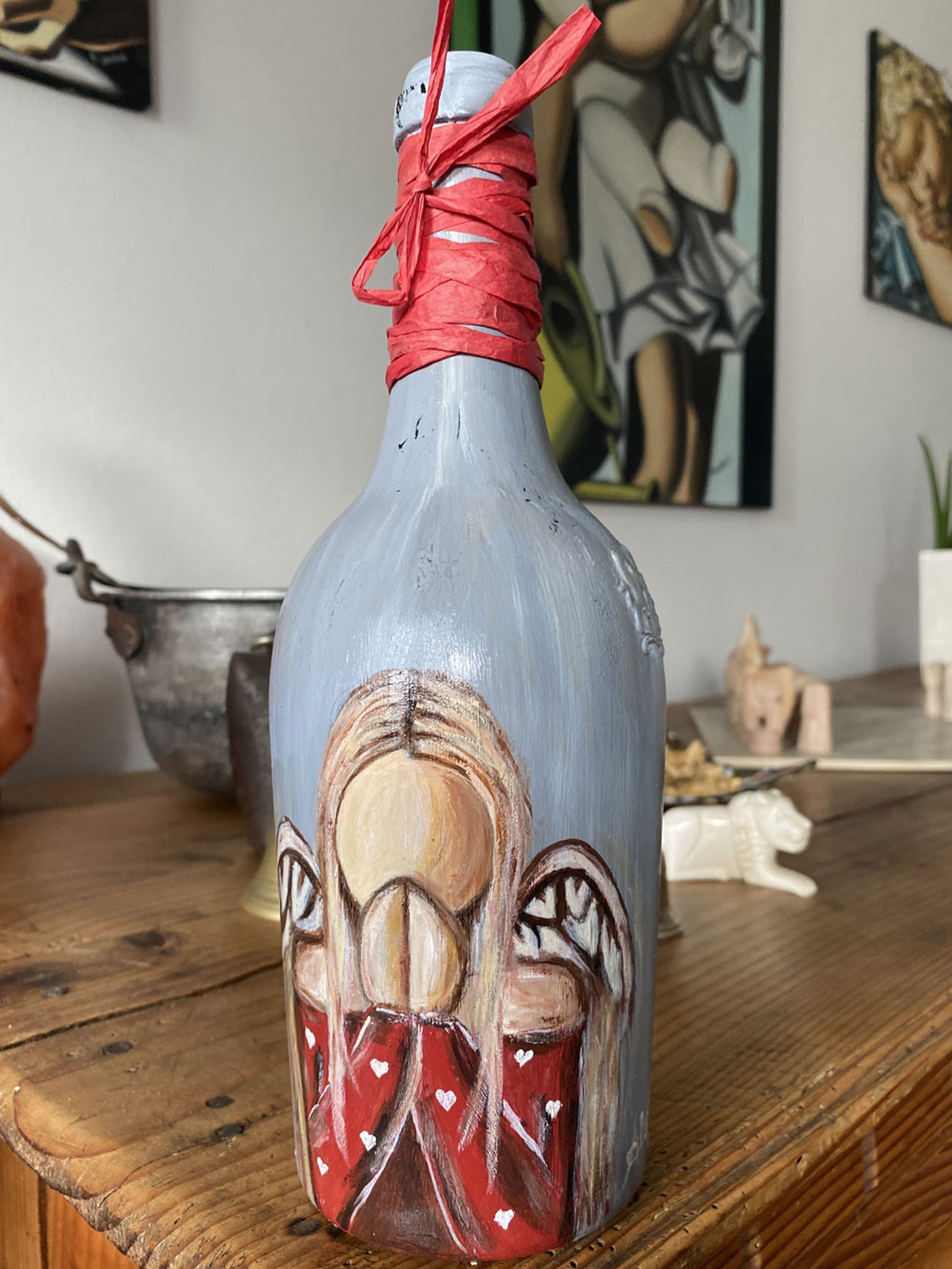 Angelo donna in preghiera